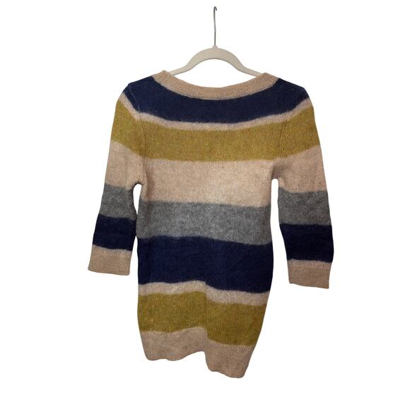 Vintage 90s Y2K Esprit Mohair Blend Striped Sweater Knit Boat Neck Size L/XL - Picture 2 of 4